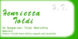 henrietta toldi business card